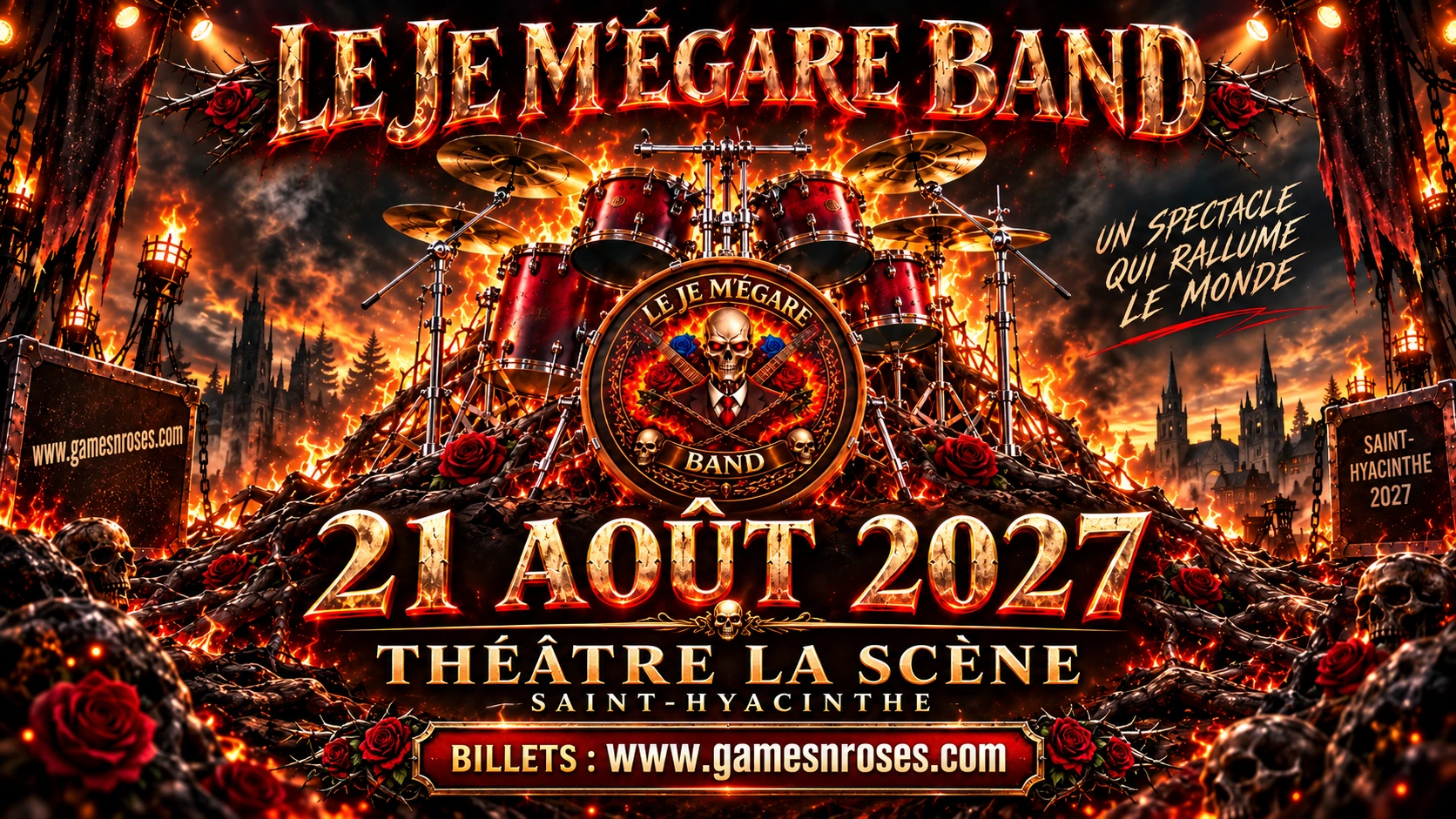 Le Je M'égare Band, 21 août 2027, Théâtre La Scène, Saint-Hyacinthe — Billets